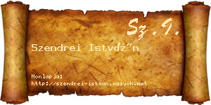 Szendrei István névjegykártya