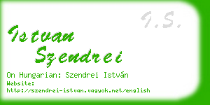 istvan szendrei business card